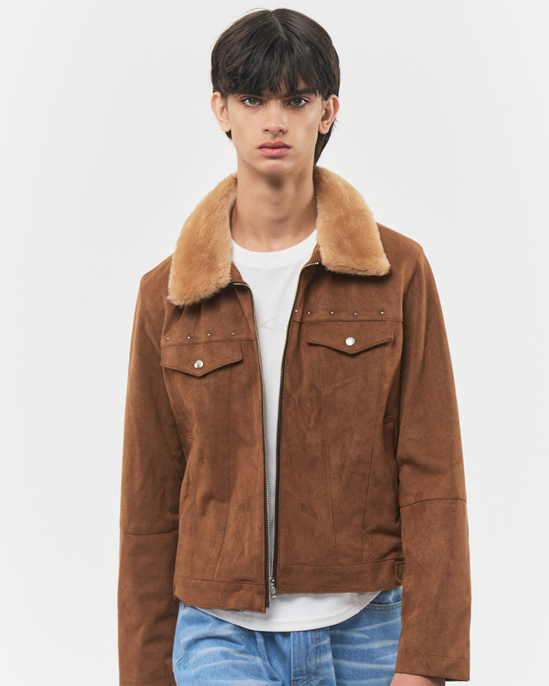 Bluesf searing suede short jacket