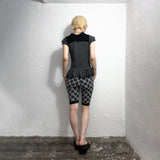 CORSET FLARED T-SHIRT: CHARCOAL