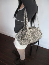 vintage leopard shoulder bag