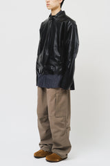 Incision Leather Jacket