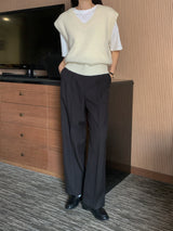 Luch ウールピンタックワイドスラックス