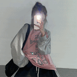 Decott lettering raglan sweatshirt