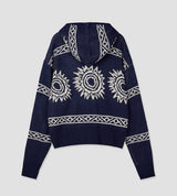No.1453 cowichan hood KNIT ZIP-UP (3color)