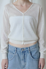 Sorbet Button Cardigan [Ivory]