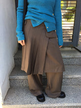 Vermel pleated skirt pants (2color)