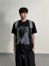 Color string wide cargo pants