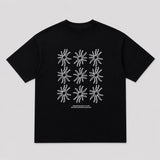 Oversized Fit 9 Flower Printed Short-Sleeved T-Shirt