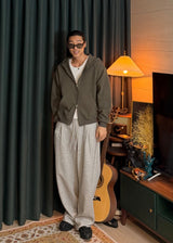 Soft Waffle Hooded Zip-Up  3COLOR