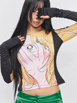 & SPEAK LOVE WAITS ANIMATION TOP BLACK