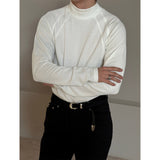 [MUSCLE FIT] Curved line half pola sleeves(3color)