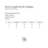 REVIVE ARGYLE CHECK CARDIGAN
