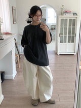 ワッフルボタンオーバーサイズTシャツ (3C)