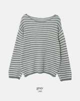 #Lumia Border One Shoulder Loose Knit (4color)