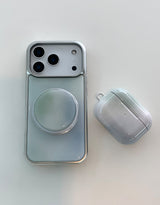 [MADE] ミスティオリーブ シルバー エポキシ MagSafeバンパー iPhoneケース