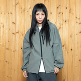 XJ132 CHECK WRINKLE WINDBREAKER (WARM GRAY)