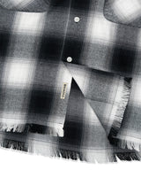 CUT OFF FLANNEL CHECK SHIRT