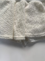 Heimin low-waist fur skirt (ivory)