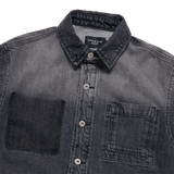 25SS OVERSIZE WASHING DENIM SHORT SLEEVE SHIRTS BLACK