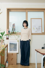Layered frill T-shirt / Peach