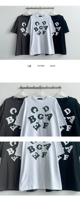 P.D. アルファベット半袖Tシャツ