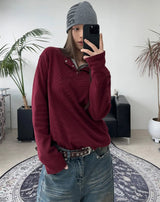 Kane Henley Neck Cotton Long Sleeve Tee