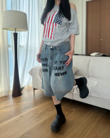 [Unisex] Bermuda denim pants