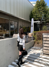ラヴィーニュ シンプル Aライン ベルト付き ミニスカート