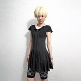 CURVED LINE FLARED DRESS