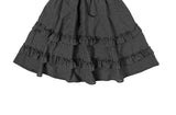 Warmin Frill Banding Check Midi Skirt
