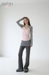 pink layered t-shirt