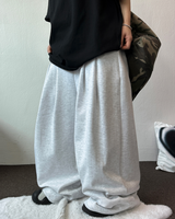 TWO DOUBLE PINTUCK BALLOON WIDE LONG PANTS 🤍🩶🖤3COLOR