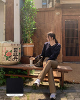 【MADE】V-neck cropped man-to-man