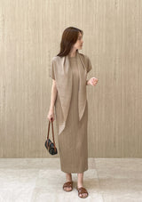 Ella Summer Pleated Maxi One Piece (Scarf Set)