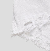 Atelie damage V-neck short sleeves knitwear