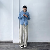Soft Grid Oversized Shirt