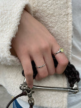 OVAL GEMSTONE SILVER RING - Prehnite