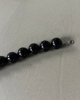 18 mm ブラックパールボールネックレス