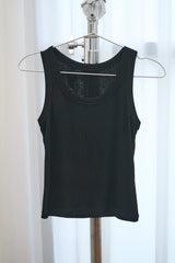 Basic Ribbed Sleeveless (Black)