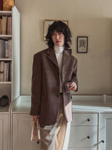 Line wool loose fit blazer