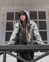 Tyrone Damage Hooded Denim Jacket