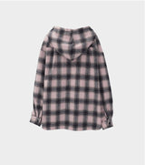 Big over hood check shirt
