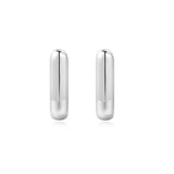 Silver Dome Oval 925 Silver Ring Earring E061-11H