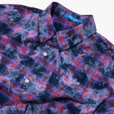 smoke wash check shirt_purple