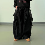 Layered Shirt Wide Cotton Pants