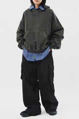Det Washed Cropped Hoodie (4color)