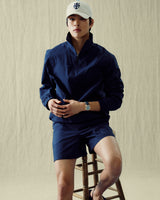 Stranger Regular Fit Seersucker Anorak (Navy)
