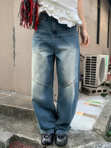 バイアスワイドジーンズ (2C)