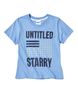 Untitled Starry Flag Crop Short-Sleeve Blue