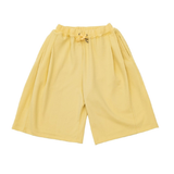バミューダプリーツワイドスウェットショーツ_BUTTER YELLOW