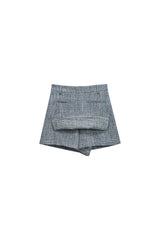 CHERISH TWEED SKIRT PANTS / SKY BLUE
